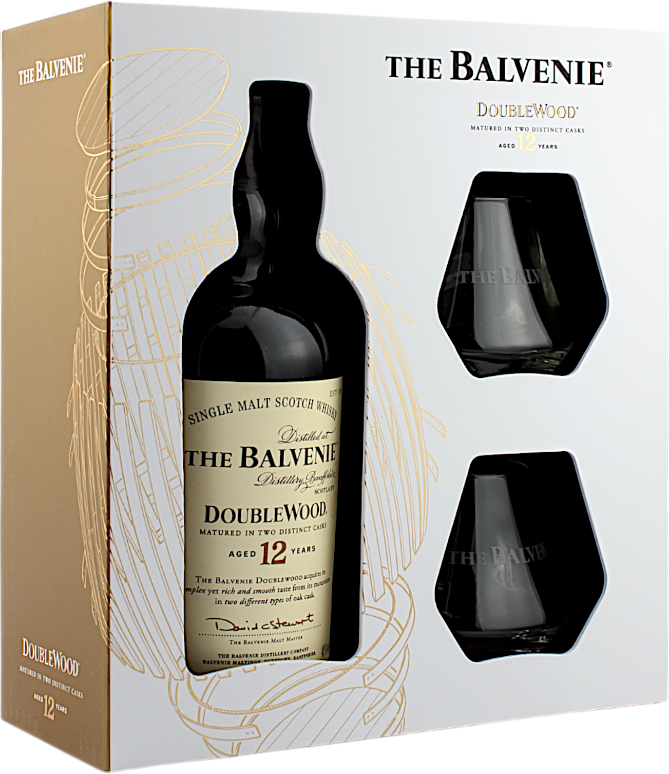 Balvenie Double Wood 12 Jahre Geschenkset mit 2 Gläsern 40.0% 0,7l