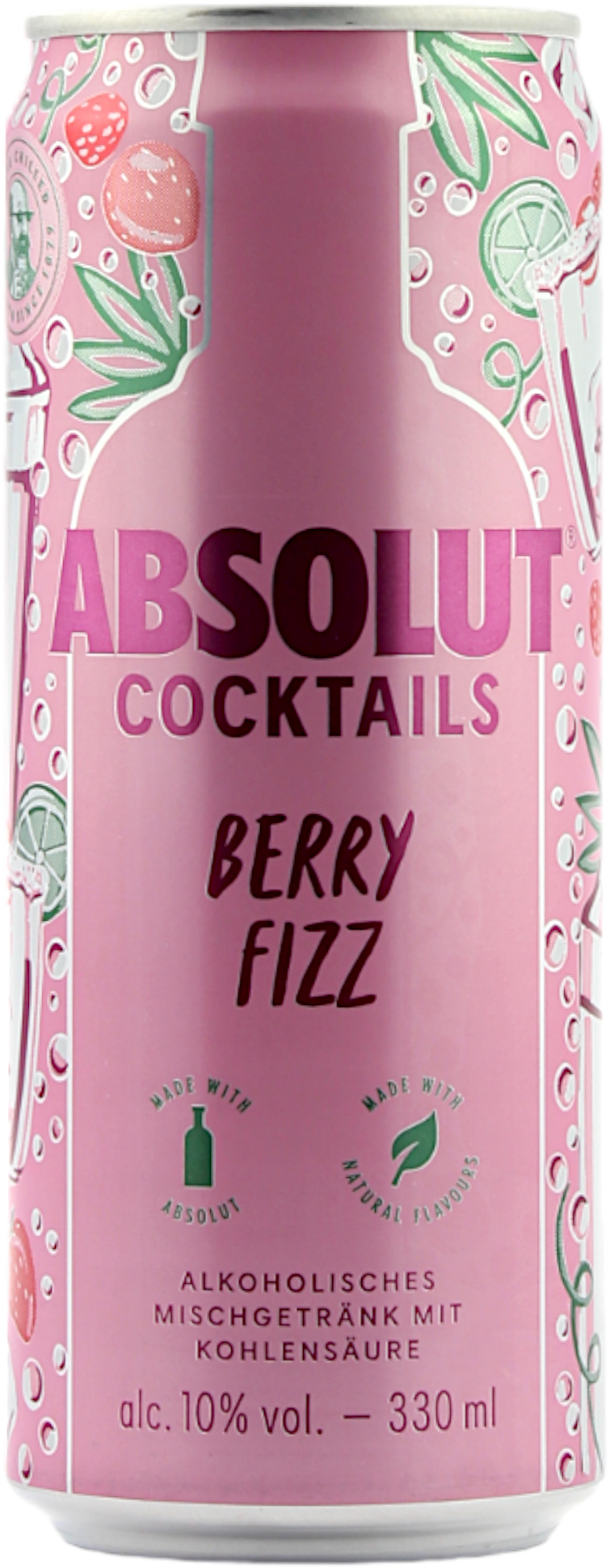 Absolut Cocktails Berry Fizz 10.0% 0,33l (Dose)