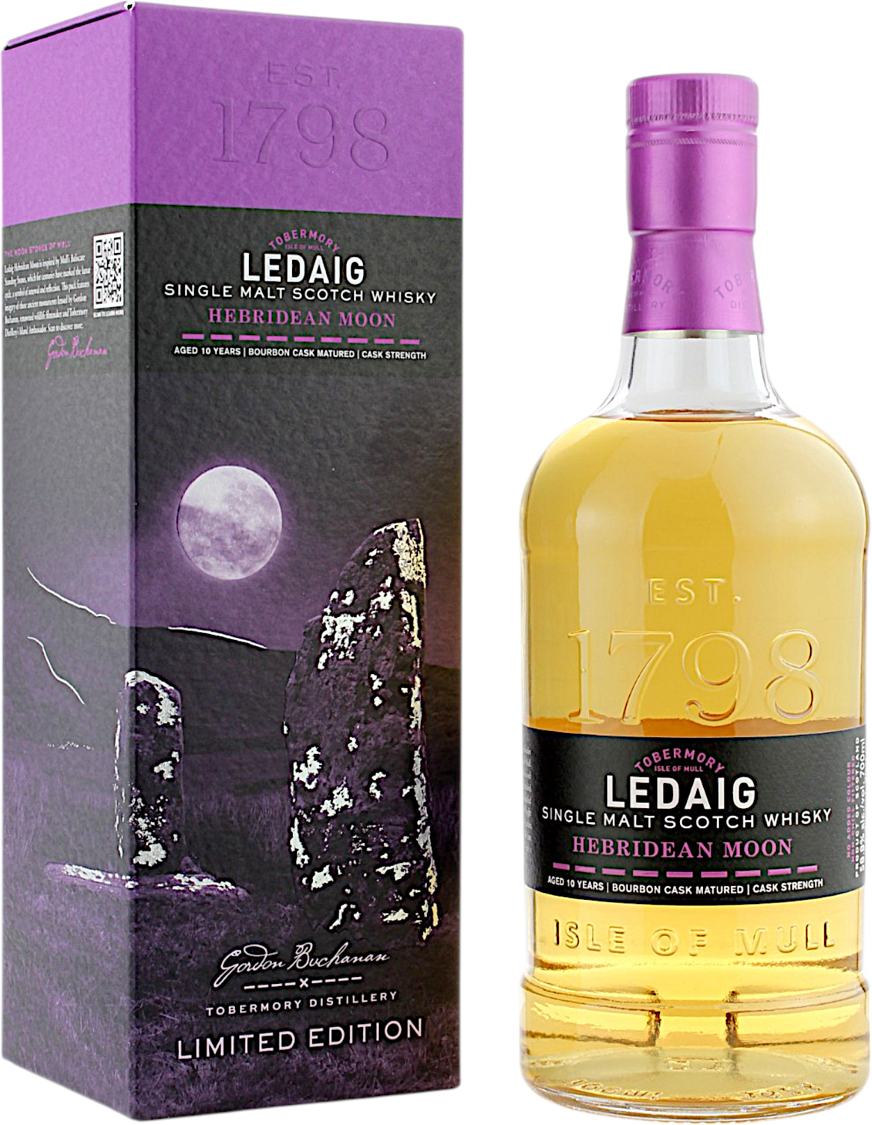 Ohne Umverpackung Ledaig 10 Jahre Hebridean Moon 2025 58.8% 0,7l