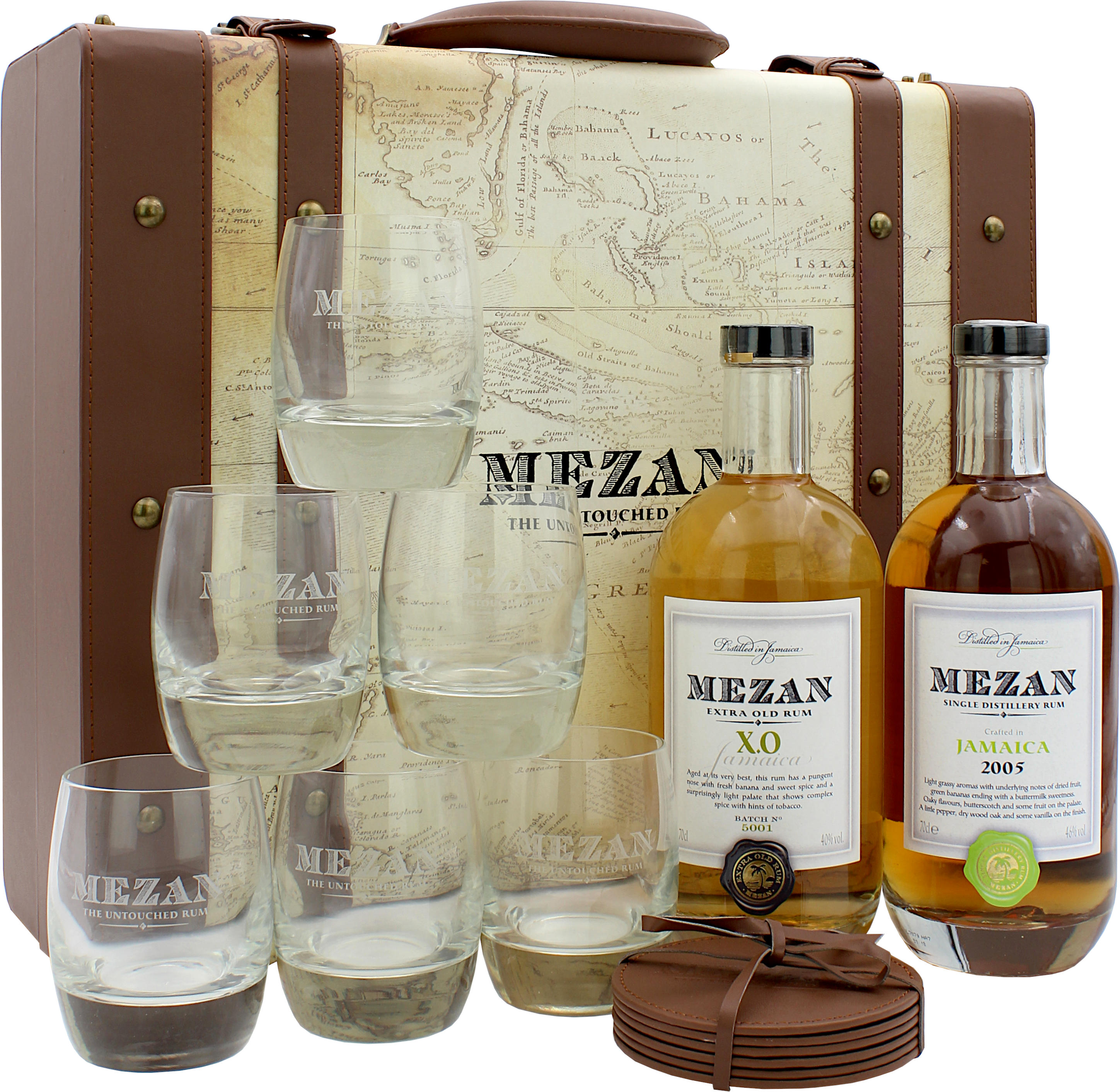 Mezan Rum Koffer Luxury Pack 43.0% 1,4 Liter
