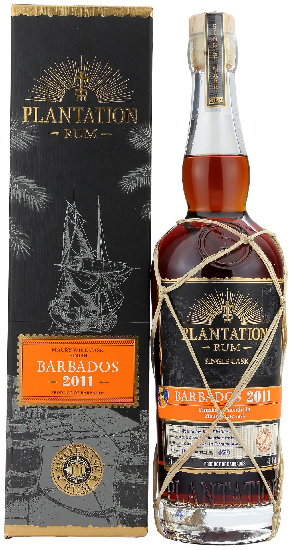 Plantation Rum Barbados 11 Jahre 20112022 Maury Wine Single Cask Finish